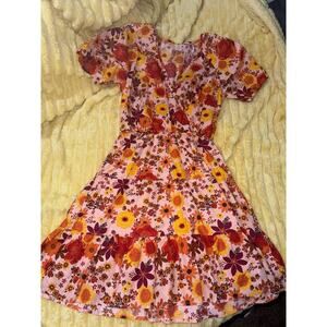 Women’s fall Gymboree Dress Family Matching Outfits Orange Size Large